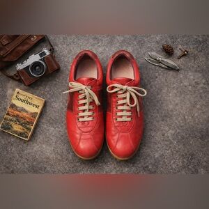 Camper Pelotas Ariel Red Leather Sneakers EU 40 (W9 / M7) Gum Sole Comfort